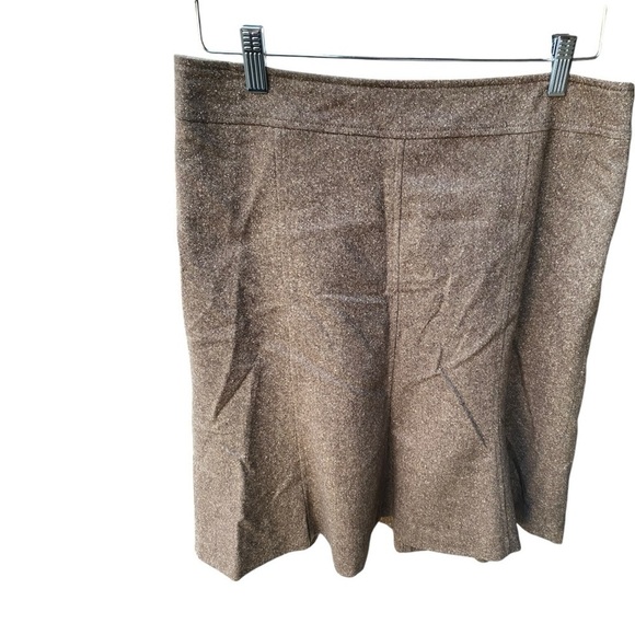 Pendleton Petite Virgin Wool / Silk Brown Lined Skirt I Size: 12 - Picture 6 of 13